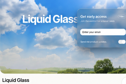 Apple-Style Liquid Glass Refraction